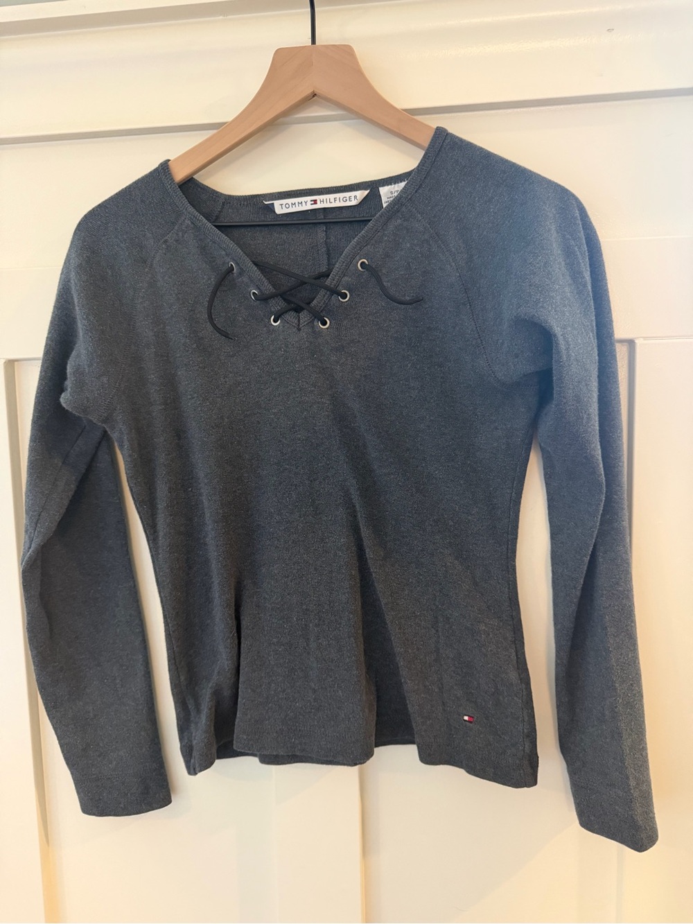 Vintage Tommy Hilfiger Lace-Up Long Sleeve